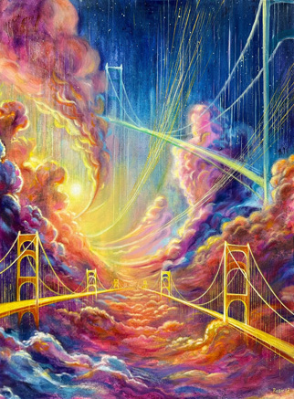 The Bridge Builder, 2025, oil on canvas by Rosie Le